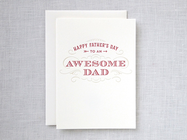 Shop Update: Letterpress Father's Day Cards