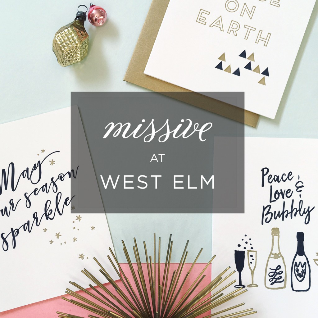 Missive letterpress at West Elm