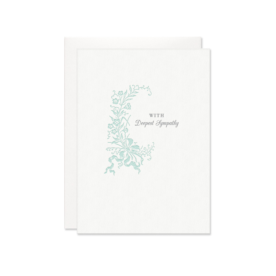 deepest sympathy card letterpress greeting cards paper goods and deepest sympathy cards